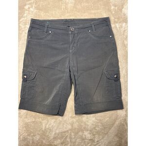 Kuhl Shorts Womens 14 Dark Grey Cargo Gorpcore Hiking Outdoor Pocket Trail